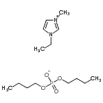 structure of CAS# 869858-84-4, 1-Ethyl-3-methyl-1H-imidazol-3-ium dibutyl phosphate;1-ETHYL-3-METHYLIMIDAZOLIUM  DIBUTYL  PHOSPHATE;1-Ethyl-3-methylimidazolium dibutyl phosphate;1-Ethyl-3-methylimidazoliumdibutylphosphate