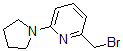 structure of CAS# 869901-04-2, 2-(Bromomethyl)-6-(1-Pyrrolidinyl)-Pyridine;2-(Bromomethyl)-6-Pyrrolidin-1-Ylpyridine 97%;2-(Bromomethyl)-6-Pyrrolidin-1-Ylpyridine