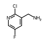 结构式 CAS# 870063-53-9, 1-(2-氯-5-氟-3-吡啶基)甲胺