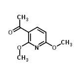结构式 CAS# 870703-62-1, 1-(2,6-二甲氧基-3-吡啶基)乙酮