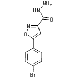 结构式 CAS# 870703-96-1, 5-(4-溴苯基)-1,2-恶唑-3-甲酰肼