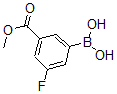 structure of CAS# 871329-62-3, 3-Borono-5-Fluoro-Benzoic Acid 1-Methyl Ester;3-Fluoro-5-(Methoxycarbonyl)Benzeneboronicacid95%;(3-FLUORO-5-METHOXYCARBONYL)BENZENEBORONIC ACID;(3-FLUORO-5-METHOXYCARBONYLPHENYL)BORONIC ACID