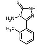 结构式 CAS# 87239-95-0, 4-氨基-5-(2-甲基苯基)-4H-1,2,4-三唑-3-硫醇