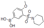 structure of CAS# 874219-18-8, B-[4-Methoxy-3-(1-Piperidinylsulfonyl)Phenyl]-Boronic Acid;4-Methoxy-3-(Piperidin-1-Ylsulphonyl)Benzeneboronic Acid 95%;4-Methoxy-3-(1-Piperidinylsulfonyl)Benzeneboronic Acid, 95%;[4-METHOXY-3-(PIPERIDIN-1-YLSULFONYL)PHENYL]BORONIC ACID