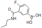 结构式 CAS# 874219-32-6, B-[4-氟-3-[(丙基氨基)羰基]苯基]-硼酸