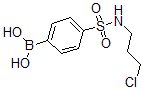 结构式 CAS# 874219-48-4, B-[4-[[(3-氯丙基)氨基]磺酰基]苯基]-硼酸