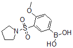 structure of CAS# 874219-52-0, B-[4-Methoxy-3-(1-Pyrrolidinylsulfonyl)Phenyl]-Boronic Acid;4-Methoxy-3-(Pyrrolidin-1-Ylsulphonyl)Benzeneboronic Acid 95%;4-Methoxy-3-(1-Pyrrolidinylsulfonyl)Benzeneboronic Acid, 95%;[4-METHOXY-3-(PYRROLIDIN-1-YLSULFONYL)PHENYL]BORONIC ACID