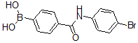 结构式 CAS# 874287-99-7, B-[4-[[(4-溴苯基)氨基]羰基]苯基]-硼酸