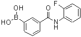结构式 CAS# 874288-35-4, {3-[(2-氟苯基)氨基甲酰]苯基}硼酸