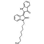 CAS#: 87496-48-8， (3E)-1-Octyl-3-(3-oxo-1,3-dihydro-2H-indol-2-ylidene)-1,3-dihydro-2H-indol-2-one