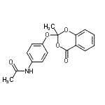 CAS 登录号：87549-36-8， N-{4-[(2-甲基-4-氧代-4H-1,3-苯并二氧杂环己-2-基)氧基]苯基}乙酰胺