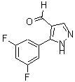 结构式 CAS# 875664-59-8, 5-(3,5-二氟苯基)-1H-吡唑-4-甲醛