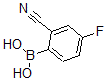结构式 CAS# 876601-43-3, B-(2-氰基-4-氟苯基)-硼酸