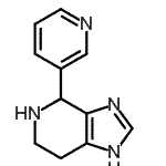structure of CAS# 876708-23-5, 4-(3-Pyridinyl)-4,5,6,7-tetrahydro-1H-imidazo[4,5-c]pyridine;4-(pyridi<wbr>n-3-yl)-4<wbr>,5,6,7-te<wbr>trahydro-<wbr>3H-imidaz<wbr>o[4,5-c]p<wbr>yridine;4-Pyridin-3-yl-4,5,6,7-tetrahydro-1H-imidazo[4,5-c]pyridine;4-Pyridin-3-yl-4,5,6,7-tetrahydro-1H-imidazo-[4,5-c]pyridine