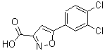 structure of CAS# 876710-49-5, 5-(3,4-Dichlorophenyl)-1,2-oxazole-3-carboxylic acid;5-(3,4-Dichloro-phenyl)-isoxazole-3-carboxylic acid;5-(3,4-Dichloro-phenyl)-isoxazole-3-carboxylicacid;BAS 07803754