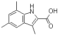 结构式 CAS# 876715-82-1, 3,5,7-三甲基-1H-吲哚-2-羧酸