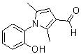 structure of CAS# 878424-18-1, 1-(2-Hydroxyphenyl)-2,5-dimethyl-1H-pyrrole-3-carbaldehyde;1-(2-hydroxyphenyl)-2,5-dimethyl-1H-pyrrole-3-; carbaldehyde;1-(2-hydroxyphenyl)-2,5-dimethyl-1H-pyrrole-3-carbaldehyde;1-(2-Hydroxy-phenyl)-2,5-dimethyl-1H-pyrrole-3-carbaldehyde
