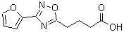structure of CAS# 878437-17-3, 4-[3-(2-Furyl)-1,2,4-oxadiazol-5-yl]butanoic acid;4-(3-(2-furyl)-1,2,4-oxadiazol-5-yl)butanoic acid;4-(3-(furan-2-yl)-1,2,4-oxadiazol-5-yl)butanoic acid;4-(3-Furan-2-yl-[1,2,4]oxadiazol-5-yl)-butyric acid