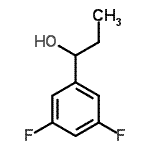 结构式 CAS# 878571-98-3, 1-(3,5-二氟苯基)-1-丙醇