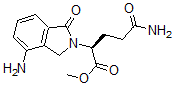 结构式 CAS# 878782-79-7, (alphaS)-4-氨基-alpha-(3-氨基-3-氧代丙基)-1,3-二氢-1-氧代-2H-异吲哚-2-乙酸甲酯
