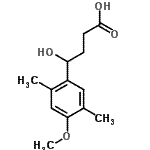 结构式 CAS# 879053-36-8, 4-羟基-4-(4-甲氧基-2,5-二甲基苯基)丁酸