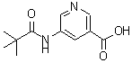 结构式 CAS# 879326-77-9, 5-[(2,2-二甲基丙烷酰基)氨基]烟酸