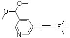 结构式 CAS# 879326-80-4, 3-(二甲氧基甲基)-5-[(三甲基硅烷基)乙炔基]吡啶