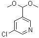 结构式 CAS# 879326-81-5, 3-氯-5-(二甲氧基甲基)吡啶