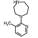 结构式 CAS# 880362-05-0, 1-(3-甲基-2-吡啶基)-1,4-二氮杂环庚