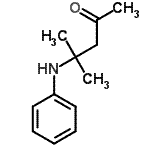 structure of CAS# 88187-84-2, 4-Anilino-4-methyl-2-pentanone;4-anilino-4-methylpentan-2-one;CBMicro_009200;ZINC00289146