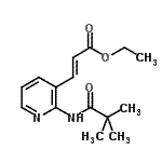 structure of CAS# 882029-13-2, Ethyl (2E)-3-{2-[(2,2-dimethylpropanoyl)amino]-3-pyridinyl}acrylate;2-Propeno<wbr>ic acid,3<wbr>-[2-[(2,2<wbr>-dimethyl<wbr>-1-oxopro<wbr>pyl)amino<wbr>]-3-pyrid<wbr>inyl]-,et<wbr>hyl ester;3-[2-(2,2<wbr>-DIMETHYL<wbr>-PROPIONY<wbr>LAMINO)-P<wbr>YRIDIN-3-<wbr>YL]-ACRYL<wbr>IC ACID E<wbr>THYL ESTER;Ethyl (2E<wbr>)-3-[2-(2<wbr>,2-Dimeth<wbr>ylpropana<wbr>mido)Pyri<wbr>din-3-Yl]<wbr>Prop-2-En<wbr>oate