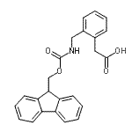 structure of CAS# 882847-15-6, [2-({[(9H-Fluoren-9-ylmethoxy)carbonyl]amino}methyl)phenyl]acetic acid;Fmoc-(2-aminomethylphenyl)acetic acid;Fmoc-(2-aminomethylphenyl)aceticacid;MFCD06656459