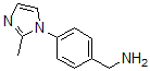 structure of CAS# 883291-45-0, 4-(2-Methyl-1H-Imidazol-1-Yl)-Benzenemethanamine;1-[4-(2-Methyl-1H-Imidazol-1-Yl)Phenyl]Methanamine(SALTDATA: 0.7H2O);1-[4-(2-Methyl-1H-Imidazol-1-Yl)Phenyl]Methanamine;4-(2-Methyl-1H-Imidazol-1-Yl)Benzylamine 95%
