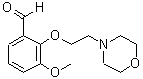 structure of CAS# 883546-13-2, 3-Methoxy-2-[2-(4-morpholinyl)ethoxy]benzaldehyde;3-methoxy-2-(2-morpholin-4-ylethoxy)benzaldehyde;3-Methoxy-2-(2-morpholin-4-yl-ethoxy)-benzaldehyde;3-methoxy-2-(2-morpholinoethoxy)benzaldehyde