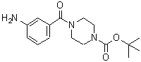 结构式 CAS# 883554-97-0, 4-(3-氨基苯甲酰)-1-哌嗪羧酸叔丁酯