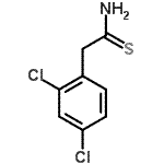 structure of CAS# 883946-62-1, 2-(2,4-Dichlorophenyl)Ethanethioamide;2-(2,4-dichlorophenyl)thioacetamide;Maybridge4_004710;ZINC04394938
