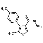结构式 CAS# 884497-35-2, 5-甲基-4-(4-甲基苯基)-3-噻吩甲酰肼