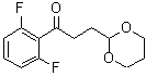 structure of CAS# 884504-27-2, 1-(2,6-Difluorophenyl)-3-(1,3-dioxan-2-yl)-1-propanone;2',6'-difluoro-3-(1,3-dioxan-2-yl)propiophenone;2',6'-DIFLUORO-3-(1,3-DIOXAN-2-YL)-PROPIOPHENONE;MFCD02261813