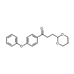 structure of CAS# 884504-36-3, 3-(1,3-Dioxan-2-yl)-1-(4-phenoxyphenyl)-1-propanone;3-(1,3-Dioxan-2-Yl)-4'-Phenoxypropiophenone;MFCD03844301