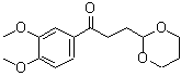 结构式 CAS# 884504-43-2, 1-(3,4-二甲氧基苯基)-3-(1,3-二恶烷-2-基)-1-丙酮