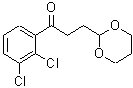 structure of CAS# 884504-45-4, 1-(2,3-Dichlorophenyl)-3-(1,3-dioxan-2-yl)-1-propanone;2',3'-Dichloro-3-(1,3-Dioxan-2-Yl)Propiophenone;MFCD02261856