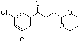 structure of CAS# 884504-49-8, 1-(3,5-Dichlorophenyl)-3-(1,3-dioxan-2-yl)-1-propanone;3',5'-Dichloro-3-(1,3-dioxan-2-yl)propiophenone;3',5'-Dichloro-3-(1,3-Dioxan-2-Yl)-Propiophenone;MFCD02261861