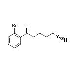 structure of CAS# 884504-62-5, 6-(2-Bromophenyl)-6-oxohexanenitrile;MFCD02260536