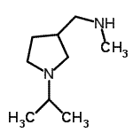 structure of CAS# 884504-73-8, 1-(1-Isopropyl-3-pyrrolidinyl)-N-methylmethanamine;(1-isopropyl-3-pyrrolidinyl)-N-methyl methanamine;(1-isopropyl-3-pyrrolidinyl)-N-methylmethanamine;[(1-isopropylpyrrolidin-3-yl)methyl]methylamine