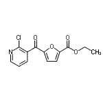 结构式 CAS# 884504-83-0, 乙基5-[(2-氯-3-吡啶基)羰基]-2-糠酸酯