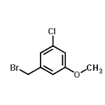 结构式 CAS# 885270-32-6, 1-(溴甲基)-3-氯-5-甲氧基-苯