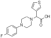结构式 CAS# 885276-75-5, [4-(4-氟苯基)-1-哌嗪基](3-噻吩基)乙酸
