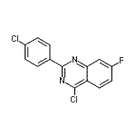 CAS 登录号：885277-75-8， 4-氯-2-(4-氯苯基)-7-氟喹唑啉