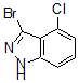 结构式 CAS# 885521-40-4, 3-溴-4-氯-1H-吲唑
