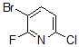 structure of CAS# 885952-18-1, 3-Bromo-6-Chloro-2-Fluoro-Pyridine;3-Bromo-6-Chloro-2-Fluoropyridine, 90+%;3-BROMO-6-CHLORO-2-FLUOROPYRIDINE